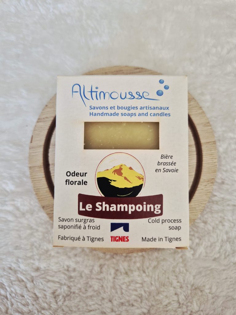 shampoing solide saponifié à froid en boîte